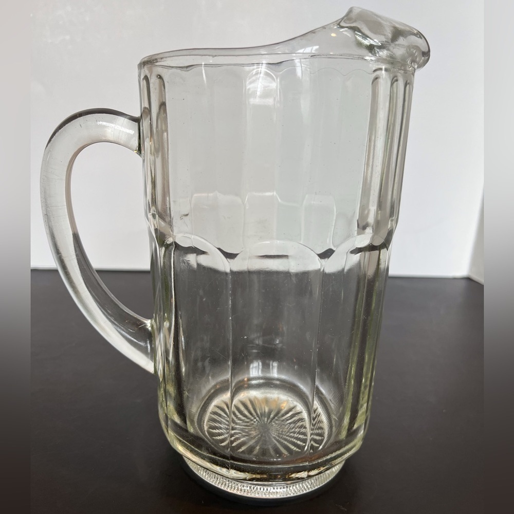Vintage Restaurant Quality Clear Glass Classic Pitcher